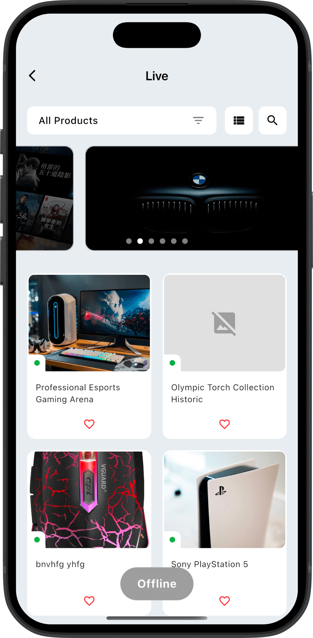 LiveBid Auction Platform mockup 1